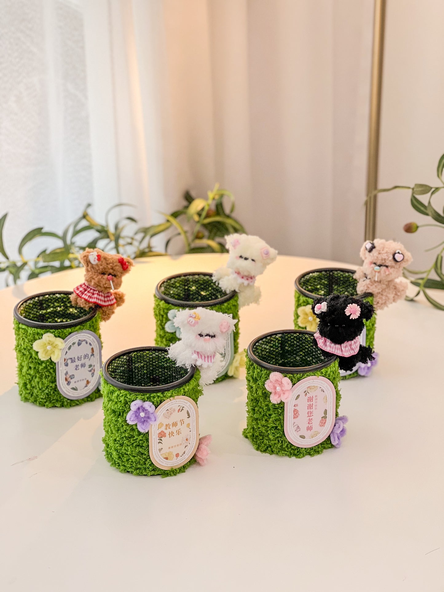 扭扭棒小狗笔筒 Handmade Furry Puppy Pen Holder「教师节 2025」